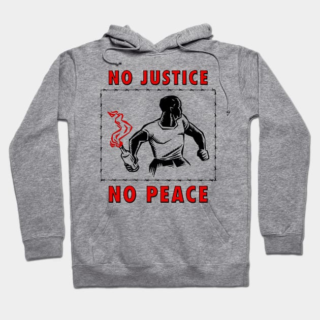 No Justice No Peace Hoodie by lilmousepunk